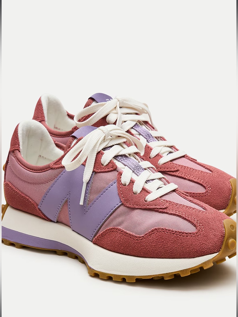New Balance Women's Pink and Lavender Retro Runner Sneakers